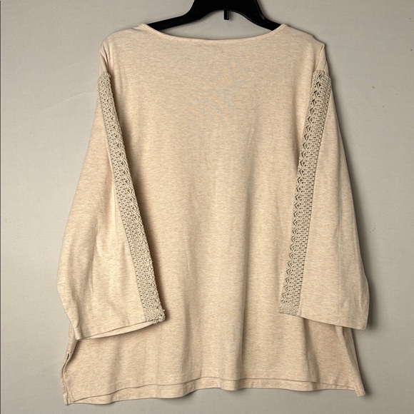 ALFRED DUNNER Women's Missy Ec Embroidery Top Shirt 3/4 Sleeves Plus Size - Picture 6 of 8